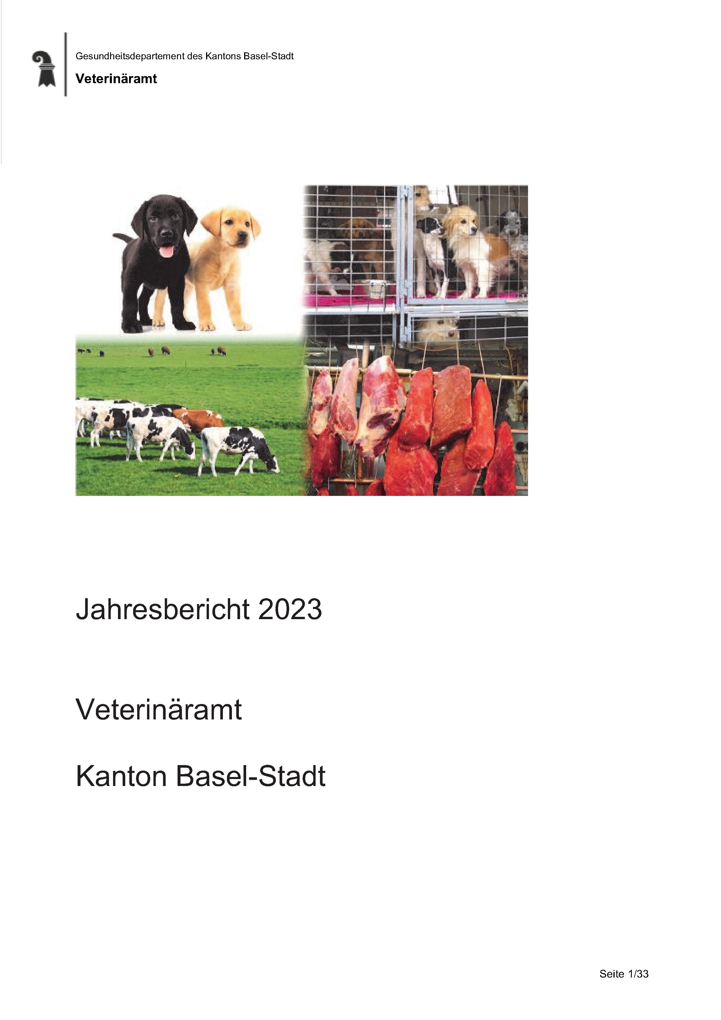 Jahresbericht Veterinäramt Basel-Stadt 2023